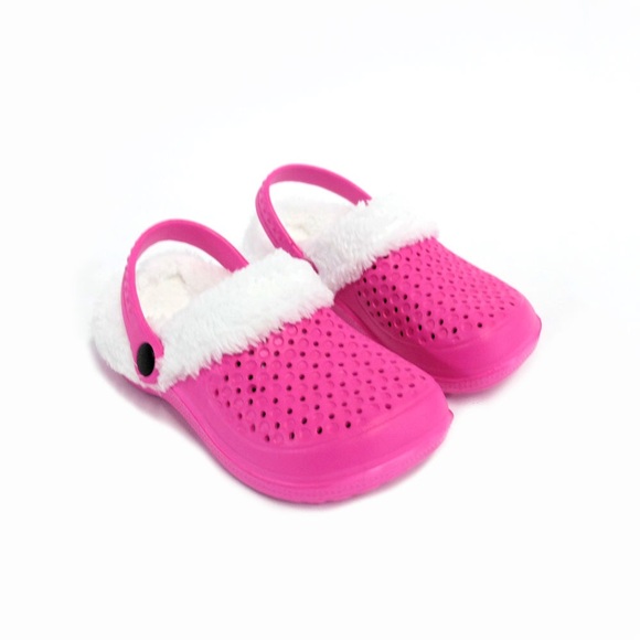 Gold Coast Girls Fuzzy Fleece Lined Clogs, Size 12 - Picture 6 of 7